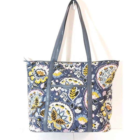 Vera Bradley Charmont Meadow XL floral Quilted Tote Bag 18"x14"x6" EUC - Picture 1 of 10